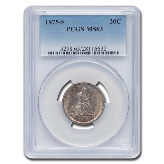 1875-S Twenty Cent Piece MS-63 PCGS 1875-S Twenty Cent Piece MS-63 PCGS